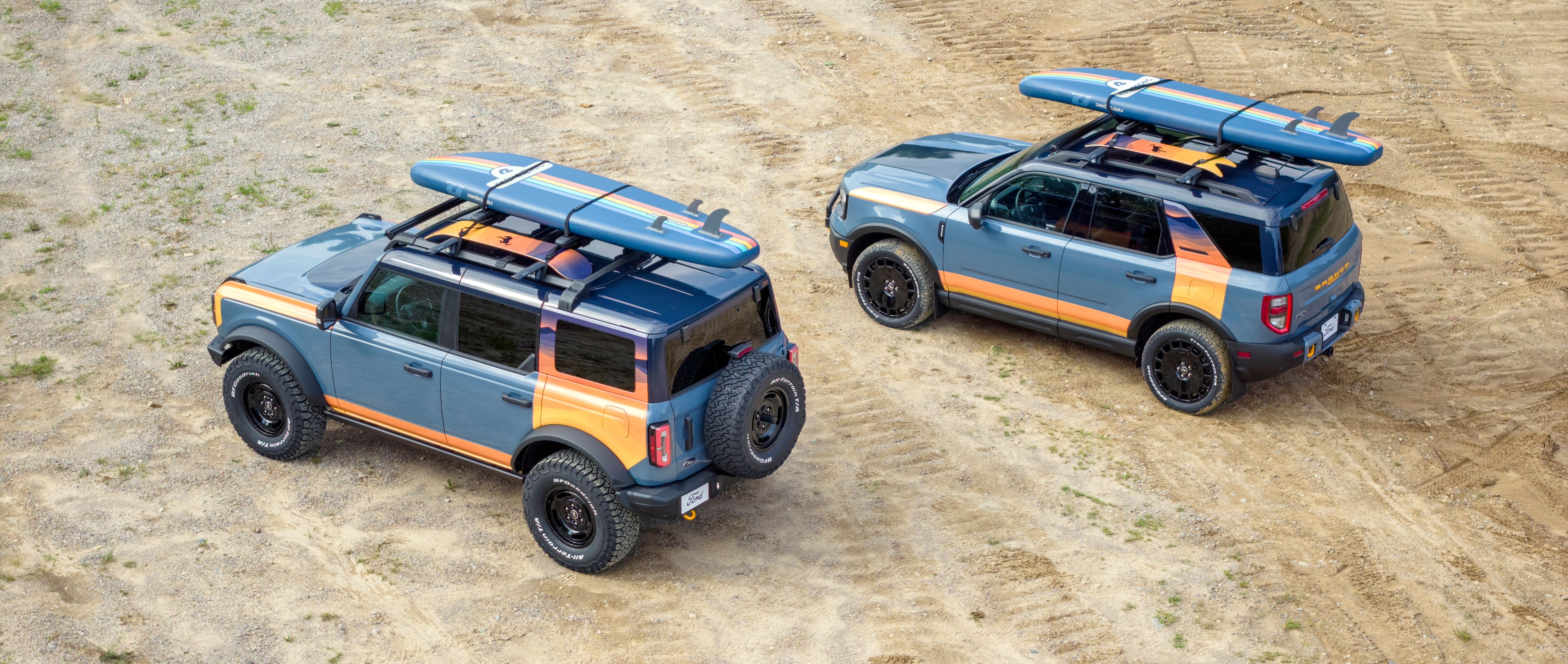 Bronco and Bronco Sport Silver Lake Dunes project vehicles.